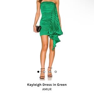 AMUR Asymmetrical Emerald Dress